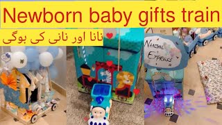 newborn baby gifts pack in train bogie karachithecityoflights foryou gift trending fypシ゚viral [upl. by Zoara]