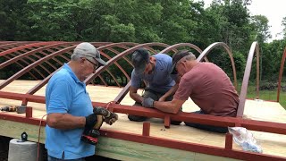 Arched Cabin Build  Preparing the Walls for Lifting  Tiny House [upl. by Notac765]