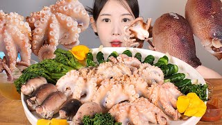 봄 한상 환상🌷🌼🌻 제철 쭈꾸미 숙회 쪽파강회 두릅 먹방 Webfoot Octopus eating show mukbang korean food [upl. by Anauq236]