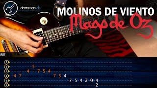 Como tocar Molinos de Viento MAGO DE OZ En Guitarra  Tutorial [upl. by Buseck]