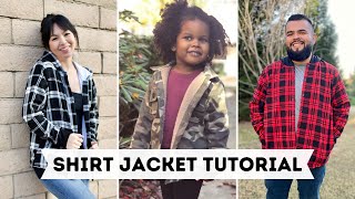 DIY Shirt Jacket  Shacket Tutorial [upl. by Enetsuj]