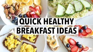 5 QUICK HEALTHY BREAKFASTS FOR WEEKDAYS  less than 5 min easy recipe ideas [upl. by Seidule475]