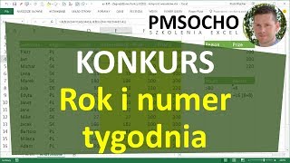 excel766  Konkurs  Wyznacz numer tygodnia i rok [upl. by Felisha908]