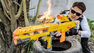 LTT Game Nerf War  SEAL X Warriors Nerf Guns Fight Crime Mr Zero Crazy Bandits Diamond Dragon hill [upl. by Lars]