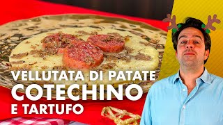 Deliziosa ricetta di vellutata di patate perfetto abbinamento con cotechino e tartufo nero [upl. by Anilasor604]