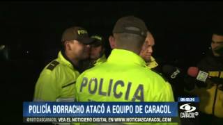 Policía borracho agredió a equipo del Ojo de la Noche  4 de septiembre de 2013 [upl. by Ferdy]