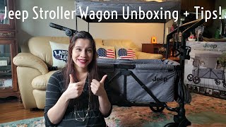 UNBOX Jeep Stroller Wagon amp Tips [upl. by Endora]