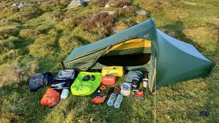 My lightweight hiking set up for 117 miles3 days across Devon Plus Aurora Borealis sighting [upl. by Arahs]