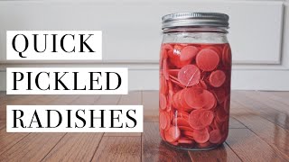 Quick Pickled Radishes  From Scratch [upl. by Davison886]