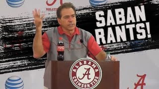 Nick Sabans best press conference moments and rants NSFW [upl. by Dlaregztif253]