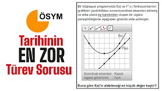 ÖSYM Tarihinin En Zor Türev Sorusu türev [upl. by Sidoeht]