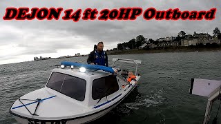 Dejon 14ft 20hp outboard testing boatEdinburghgranton harbor [upl. by Iderf203]