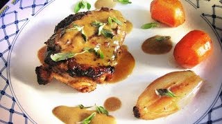 French CHICKEN FRICASSEE in Loïc Raison CIDER Professional Restaurant Recipe [upl. by Maddeu]