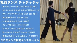 社交ダンス チャチャチャ H2 コンティニュアスロックステップとマンボーステップ ステップ動画 競技ダンス [upl. by Llehcam146]