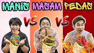 CHALLENGE MAKAN KEBAB PEDAS vs KEBAB MANIS vs KEBAB MASAM [upl. by Illona]