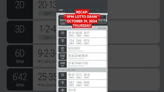 Pcso official Lotto Result 9pm draw tonight October 31 2024 Thursday lotto [upl. by Trebmal255]