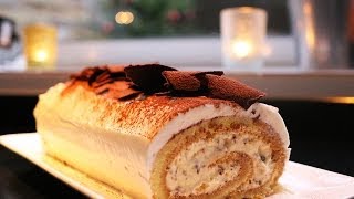 Recette de la bûche de Noël tiramisu facile by Hervé Cuisine [upl. by Litta293]