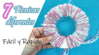 DIY Como hacer POMPONES con 7 TÉCNICAS diferentes en MENOS de 1 MINUTO [upl. by Wivina532]