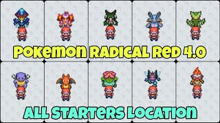 Pokemon Radical Red 40 All Starters Locations Gen19 [upl. by Silrak]