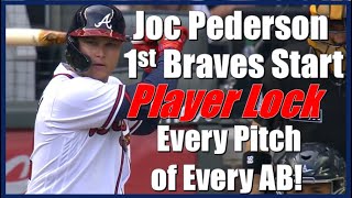 Joc Pederson  First Start With Braves Player Lock Every Pitch of Every AB Braves vs Rays 71721 [upl. by Brosine756]