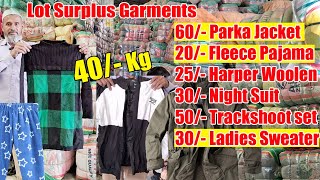 40 Kg 20 Lot Surplus Mens Parka Jacket Fleece Pajama Harper Woolen Sweater Night Suit [upl. by Leeke]