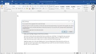 How to Get out of Compatibility Mode on Word Turn off Compatibility Mode in Microsoft Word [upl. by Dennie46]