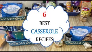 6 CASSEROLE RECIPES  TASTY QUICK and BEST DINNERS [upl. by Ateiluj]