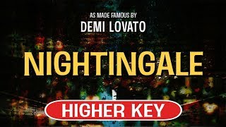 Nightingale Karaoke Higher Key  Demi Lovato [upl. by Granese]