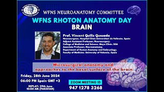 WFNS Rhoton Neuroanatomy Day “Brain” [upl. by Aldin]