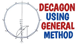 How to draw a decagon using general method [upl. by Shannon]