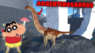 SHINCHAN bought BIGGEST DINOSAUR EVER Argentinosaurus in DINOSAUR SIMULATOR with CHOP [upl. by Accebar]