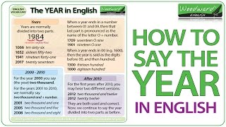 How to say the YEAR in English [upl. by Erapsag534]