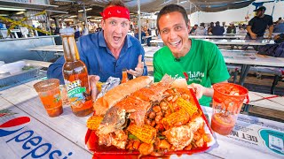 Giant 11 Pound SEAFOOD MOUNTAIN 🦀 Shrimp Tray  King Crab in Los Angeles w Sonny [upl. by Mackoff]