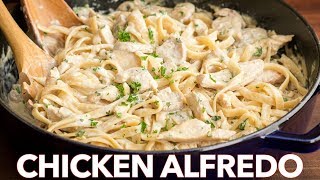 Chicken Fettuccine Alfredo Recipe  Easy Dinner [upl. by Won]