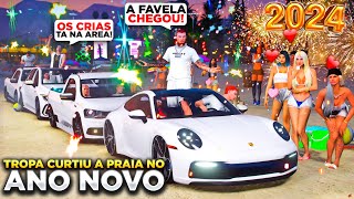 GTA V VIDA DO CRIME  DESCEMOS PRA PRAIA DO GUARUJÁ PRA PASSAR O REVEILLON 2024💥PARAMOS TUDO 199 [upl. by Neddy]