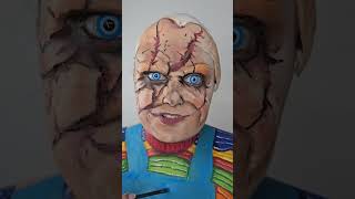 Chucky SFX Makeup  aleyshamcquademua x Coloured Contacts [upl. by Ahtibbat]