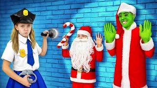 ¡Chica contra Grinch Slava y santa salvando la navidad [upl. by Sara-Ann]