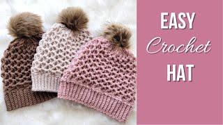 Easy Crochet Hat Pattern [upl. by Ardnuek]