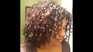 Shingling curly hair for more curl definition [upl. by Oirazan65]