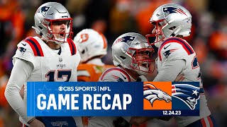 Patriots kick GAMEWINNING FG to cut Broncos Playoffs Chances  Game Recap  CBS Sports [upl. by Robinett]