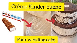 FOURRAG DUN GÂTEAU WIDDINGE CAKE ET LAYER CAKE ET CAKE DESIGN AVEC LA CRÈME KINDER BUENO [upl. by Allesig]