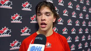 2024 World U17 Post Game  Parker Vaughan Barrie Colts [upl. by Mountford]