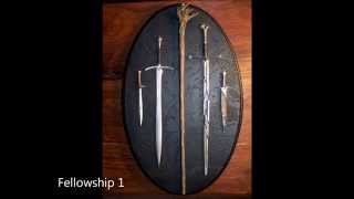 Plaques dArmes Lord of the Rings Sideshow Weta Collection  Weapon plate Full Set LOTR [upl. by Newel550]