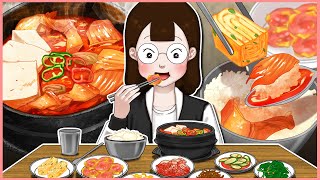 개강 후 혼밥러  돼지고기 김치찌개 백반 편 [upl. by Ardath287]