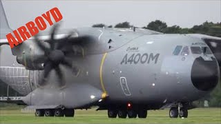 Airbus A400M Atlas Flight Demonstration  Farnborough Airshow 2016 Monday [upl. by Mannie]