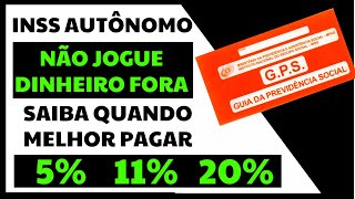 COMO PAGAR O INSS VEJA O MELHOR PLANO E MAIS BARATO 5 11 OU 20  AUTÔNOMO [upl. by Woo528]