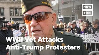 WWII Veteran Attacks AntiTrump Protesters at Parade  NowThis [upl. by Fleda]