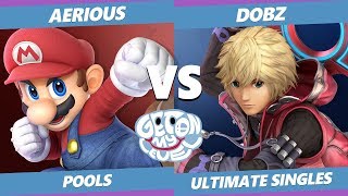 GOML 2019 SSBU  Aerious Mario Vs Dobz Shulk Smash Ultimate Tournament Pools [upl. by Ramyaj]