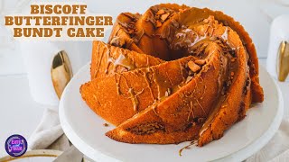 How to make a Biscoff amp Butterfinger Bundt Cake  Easy Recipe biscoffcake bundtcake eatswithtwan [upl. by Edmonda]