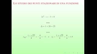 Calcolo delle derivate e dei punti stazionari di una funzione Esercizio 1 [upl. by Adev]